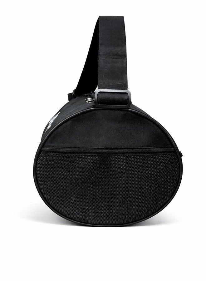 Raw Element Gym Duffle Bag with Adjustable Shoulder Strap, Compact Round Sports Carry Case, Durable Storage with Front Mesh Pocket for Fitness Training Yoga (Black, Set - 2) - Image 4